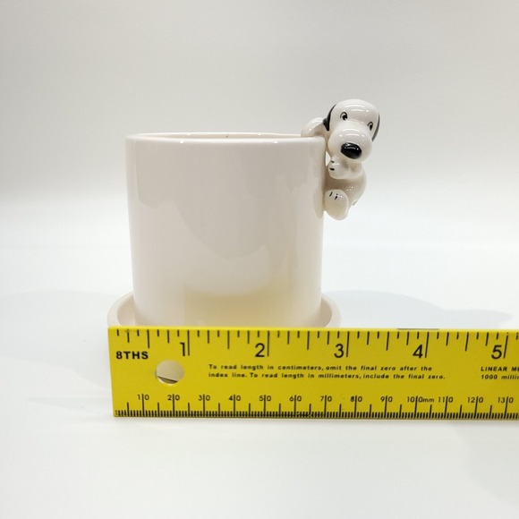 Determined Production Snoopy Mini Planter Ceramic 1958 1966 Peanuts Schulz VTG - Picture 5 of 9